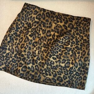 Zara Leopard Mini Skirt Medium